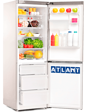 Холодильник двухкамерный открытый холодильник Atlant